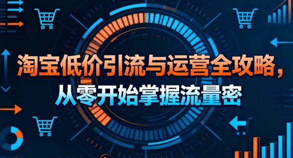 淘宝低价引流与运营全攻略，从零开始掌握流量密码-灼光资源宝库