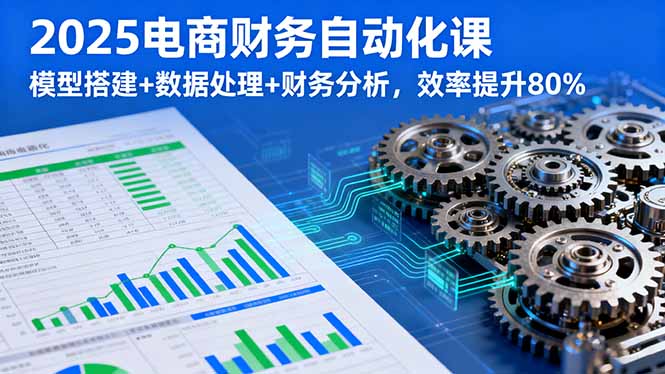 2025电商财务自动化课，模型搭建+数据处理+财务分析，效率提升80%-灼光资源宝库