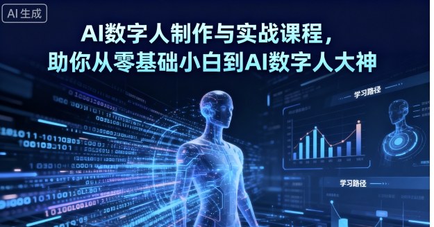 AI数字人制作与实战课程,助你从零基础小白到AI数字人大神-灼光资源宝库