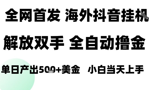 海外抖音无人直播，单日产出1.5k+，长期稳定，新手可玩，无脑操作【揭秘】-灼光资源宝库