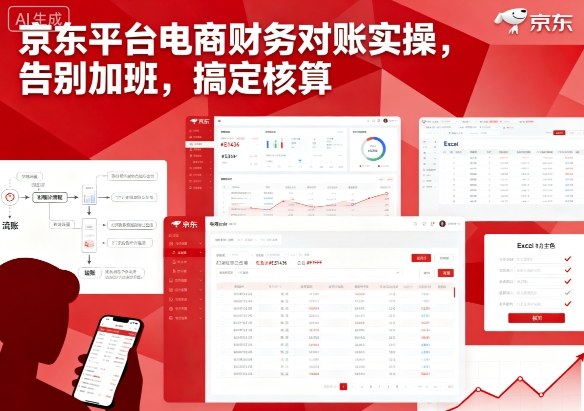 京东平台电商财务对账实操，告别加班，搞定核算-灼光资源宝库