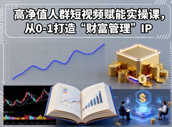 高净值人群短视频赋能实操课,从0-1打造“财富管理”IP-灼光资源宝库