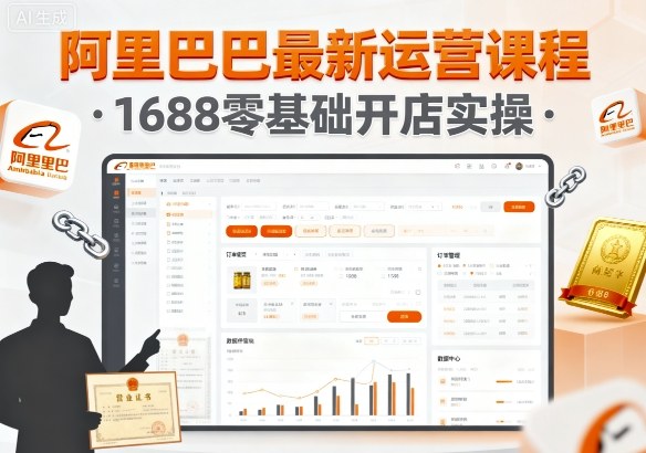 阿里巴巴最新运营课程，1688零基础开店实操-灼光资源宝库