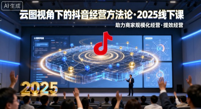 云图视角下的抖音经营方法论，2025线下课，助力商家规模化经营，提效经营(录音+字幕)-灼光资源宝库
