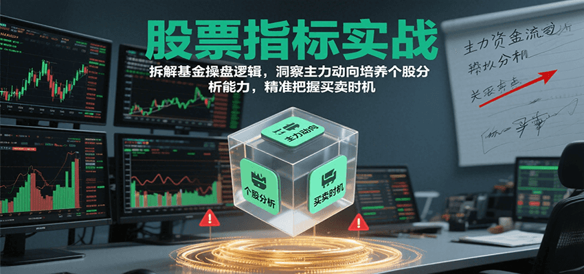 股票指标实战，基金操盘逻辑拆解，洞察主力动向培养个股分析能力把握买卖时机(更新)-蘑菇资源宝库