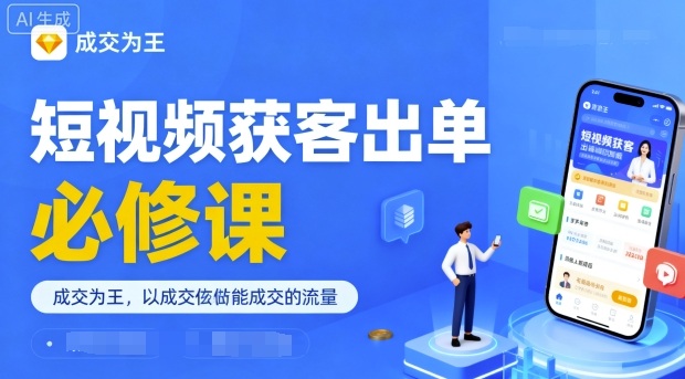 短视频获客出单必修课,成交为王,以成交为导向,直接做能成交的流量-灼光资源宝库