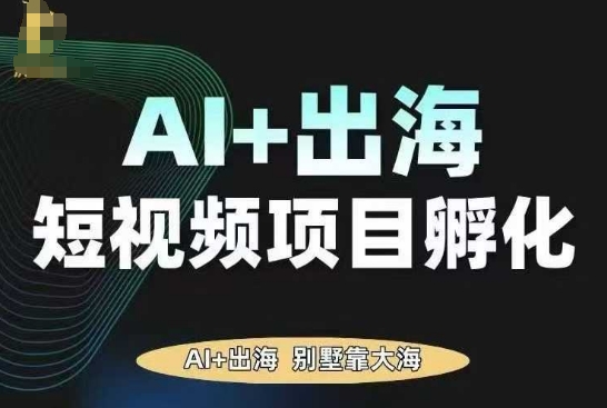 AI·TikTok AI+出海短视频项目孵化，陪你从0-1借助AI实现出海变现-灼光资源宝库