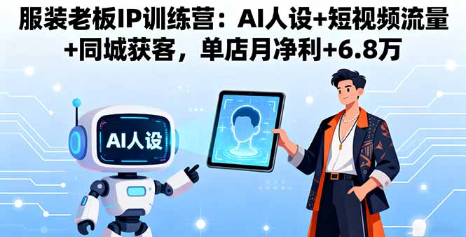 服装老板IP训练营：AI人设+短视频流量+同城获客，单店月净利+6.8万-灼光资源宝库
