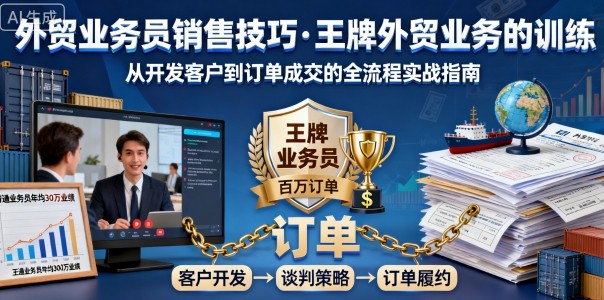 外贸业务员销售技巧，王牌外贸业务的训练-灼光资源宝库