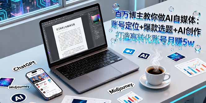 百万博主教你做AI自媒体：账号定位+爆款选题+AI创作 打造高转化账号月赚5w-灼光资源宝库