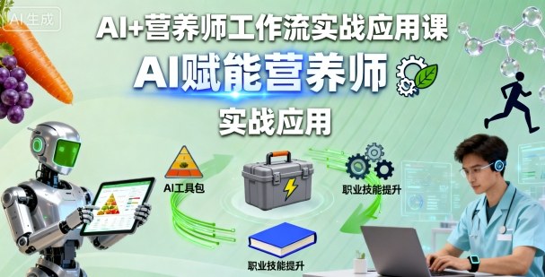 AI+营养师工作流实战应用课，AI赋能营养师-灼光资源宝库