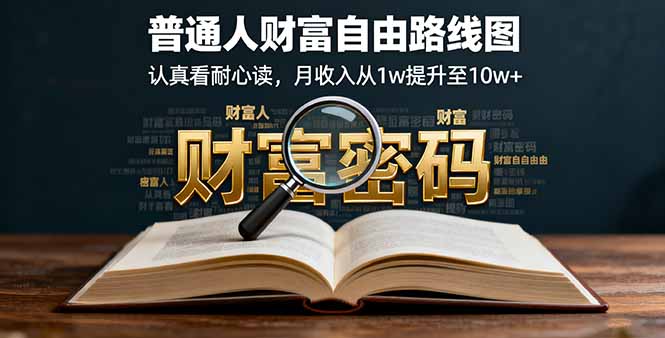 某付费文：普通人财富自由路线图，认真看耐心读，月收入从1w提升至10w+-灼光资源宝库