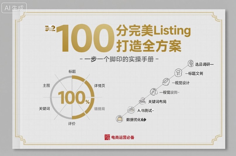 100分完美Listing打造全方案，想要完美listing必须是需要一步一个脚印的-灼光资源宝库