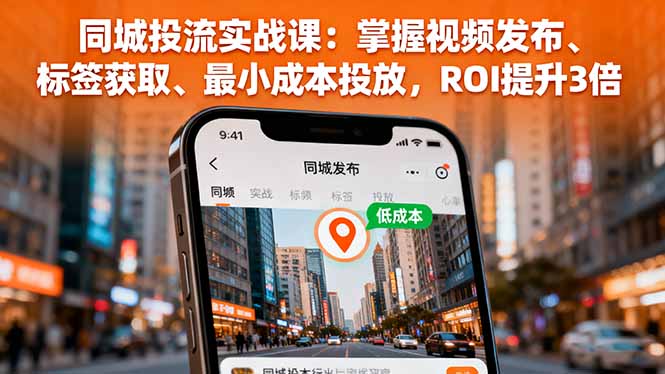 同城投流实战课：掌握视频发布、标签获取、最小成本投放，ROI提升3倍-灼光资源宝库