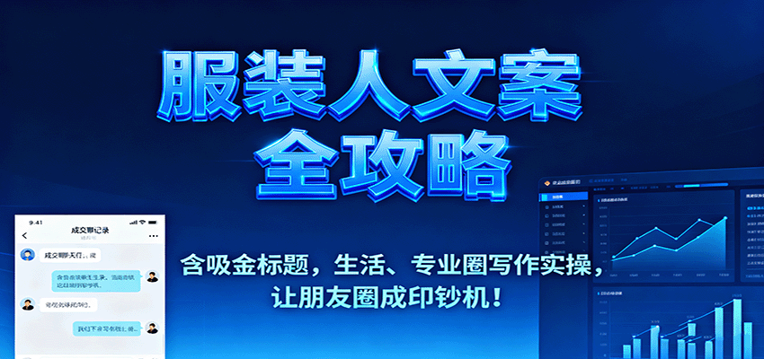 服装人文案全攻略，含吸金标题，生活、专业圈写作实操，让朋友圈成印钞机！-灼光资源宝库