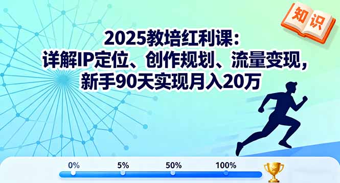 2025教培红利课：详解IP定位、创作规划、流量变现，新手90天实现月入20万-灼光资源宝库