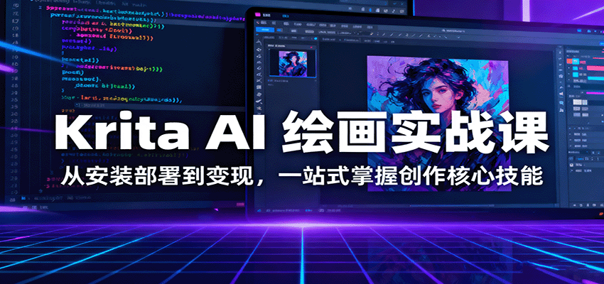 Krita AI 绘画实战课:从安装部署到变现,一站式掌握创作核心技能-灼光资源宝库
