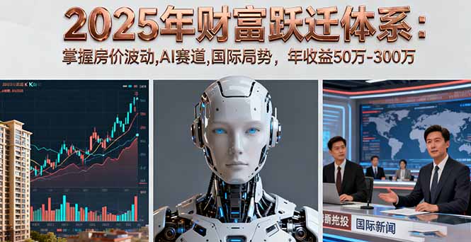 2025年财富跃迁体系:掌握房价波动,AI赛道,国际局势,年收益50万-300万-灼光资源宝库