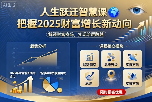 人生跃迁智慧课，把据2025财富增长新动向-灼光资源宝库