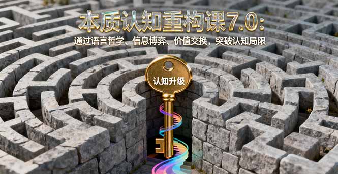 本质认知重构课7.0：通过语言哲学、信息博弈、价值交换，突破认知局限-灼光资源宝库