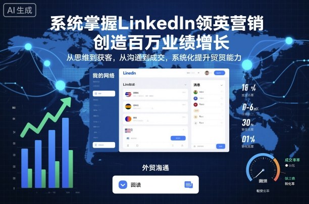 系统掌握LinkedIn领英营销，创造百万业绩增长，从思维到获客，从沟通到成交，系统化提升外贸能力-灼光资源宝库