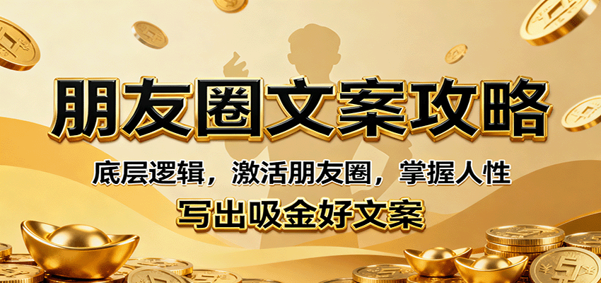 朋友圈文案攻略：底层逻辑，激活朋友圈，掌握人性，写出吸金好文案-灼光资源宝库