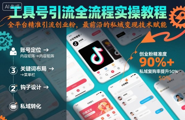 工具号引流全流程保姆级实操教程，全平台精准引流创业粉，最前沿的私域变现技术赋能-灼光资源宝库