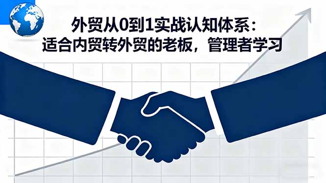 外贸从0到1实战认知体系：适合内贸转外贸的老板，管理者学习-灼光资源宝库