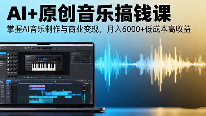 AI+原创音乐搞钱课:掌握AI音乐制作与商业变现,月入6000+低成本高收益-灼光资源宝库