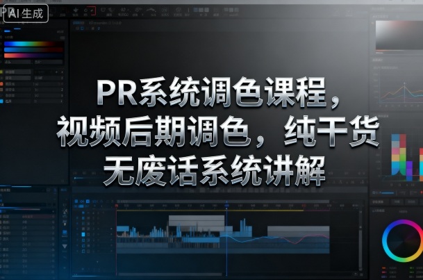 PR系统调色课程，视频后期调色，纯干货无废话系统讲解-灼光资源宝库