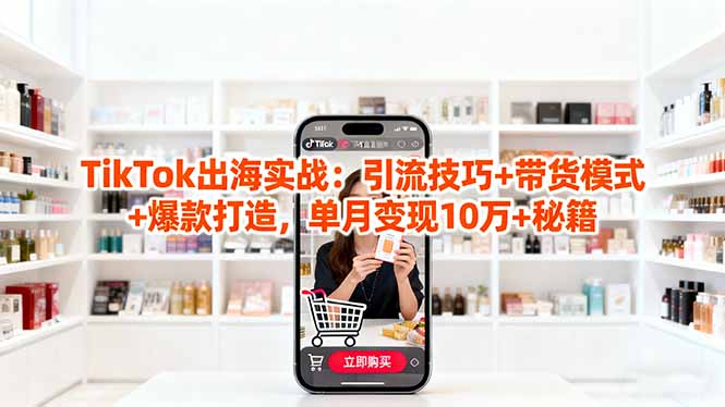 「TikTok出海实战」引流技巧+带货模式+爆款打造,单月变现10万+秘籍-灼光资源宝库