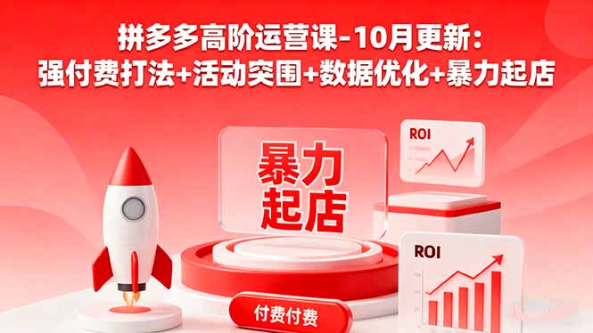 拼多多高阶运营课-10月更新:强付费打法+活动突围+数据优化+暴力起店-灼光资源宝库
