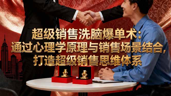 超级销售洗脑爆单术：通过心理学原理与销售场景结合,打造超级销售思维体系-灼光资源宝库
