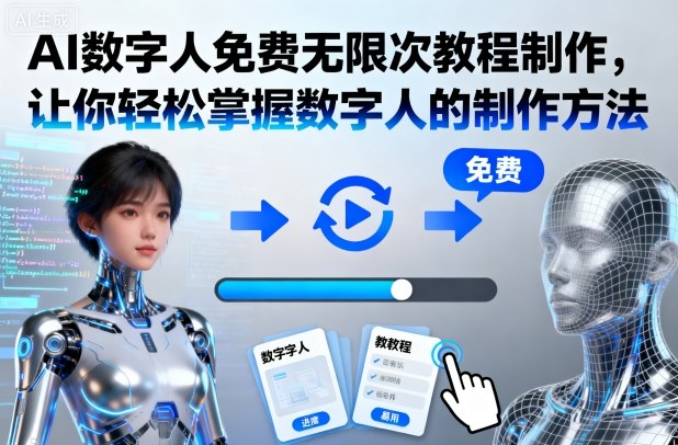 AI数字人免费无限次教程制作,让你轻松掌握数字人的制作方法-灼光资源宝库