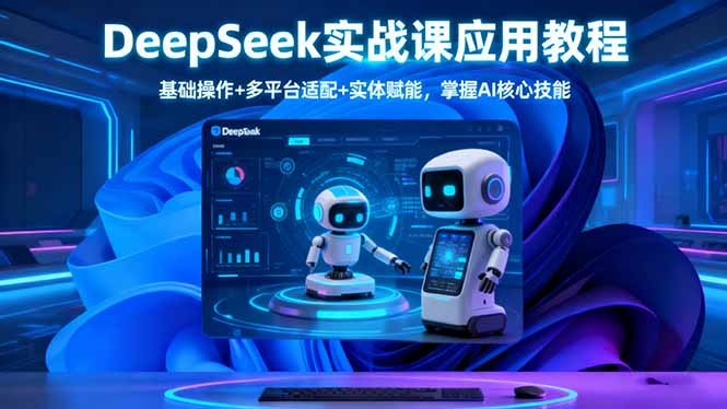 DeepSeek实战课应用教程、基础操作+多平台适配+实体赋能，掌握AI核心技能-灼光资源宝库