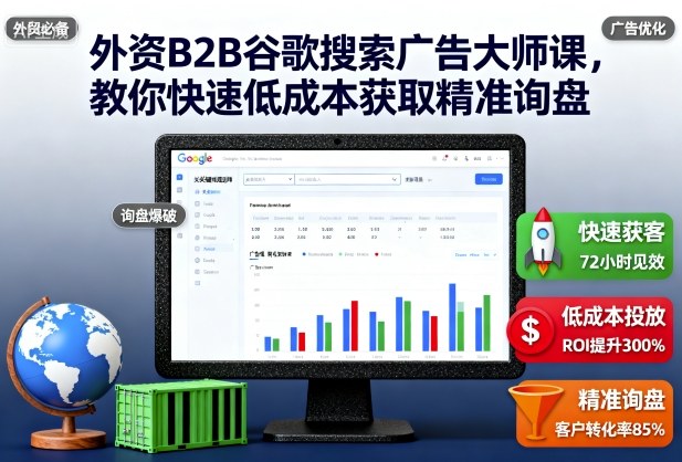 外资B2B谷歌搜索广告大师课，教你快速低成本获取精准询盘-灼光资源宝库