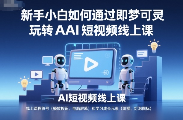 新手小白如何通过即梦可灵玩转AI短视频线上课-灼光资源宝库
