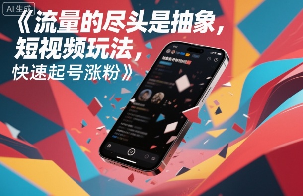 流量的尽头是抽象，抽象新奇特短视频玩法，快速起号涨粉-灼光资源宝库