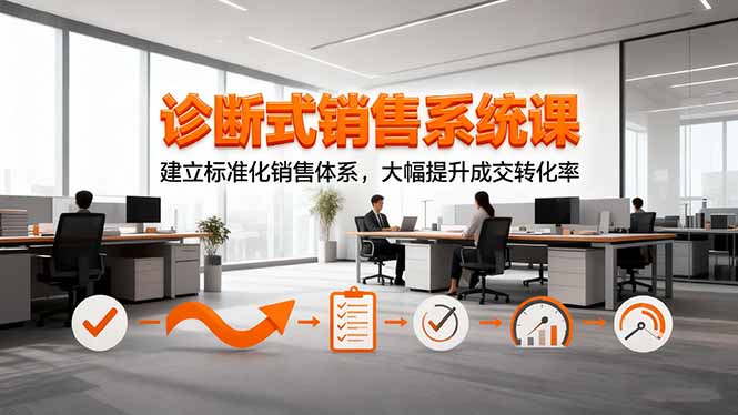 诊断式销售系统课，建立标准化销售体系，大幅提升成交转化率-灼光资源宝库