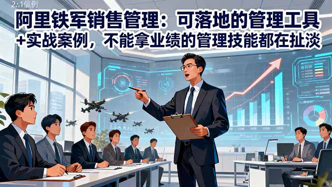 阿里铁军销售管理：可落地的管理工具+实战案例，不能拿业绩的管理都在扯淡-灼光资源宝库