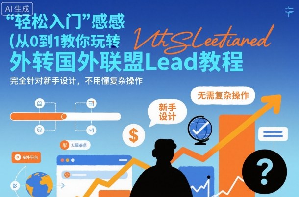 国外联盟賺美刀项目，从0到1教你玩转国外联盟Lead教程，纯新手可操作性100%-灼光资源宝库