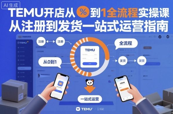 TEMU开店从0到1全流程实操课,从注册到发货一站式运营指南-灼光资源宝库