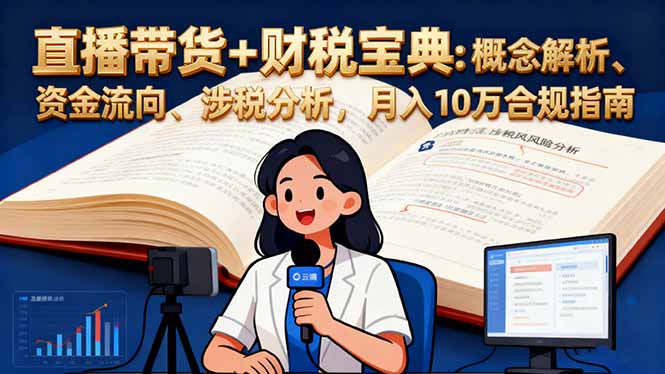直播带货+财税宝典:概念解析、资金流向、涉税分析,月入10万合规指南-灼光资源宝库