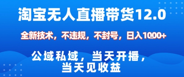 淘宝无人直播12.0，公域私域技术，不封号，不违规布局双十一流量风口，日入1k(独家技术)【揭秘】-灼光资源宝库