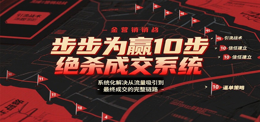 步步为赢10步绝杀成交系统，系统化解决从流量吸引到最终成交的完整链路-灼光资源宝库