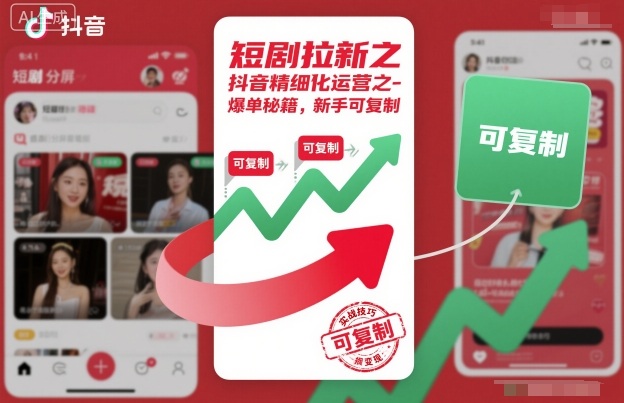 短剧拉新之抖音精细化运营之爆单秘籍，新手可复制-灼光资源宝库