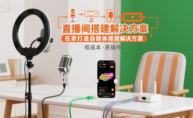 直播间搭建解决方案，在家打造自媒体搭建解决方案-蘑菇资源宝库