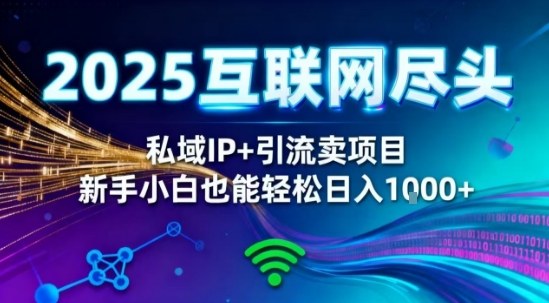 2025网创尽头王炸项目！私域IP+精准引流，新手小白在家躺賺日入1k，零经验也能上手【揭秘】-蘑菇资源宝库