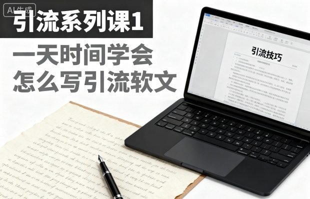 引流系列课1，一天时间学会怎么写引流软文-灼光资源宝库