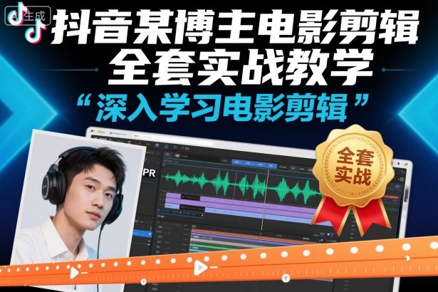 抖音某博主电影剪辑全套实战教学,深入学习电影剪辑-灼光资源宝库